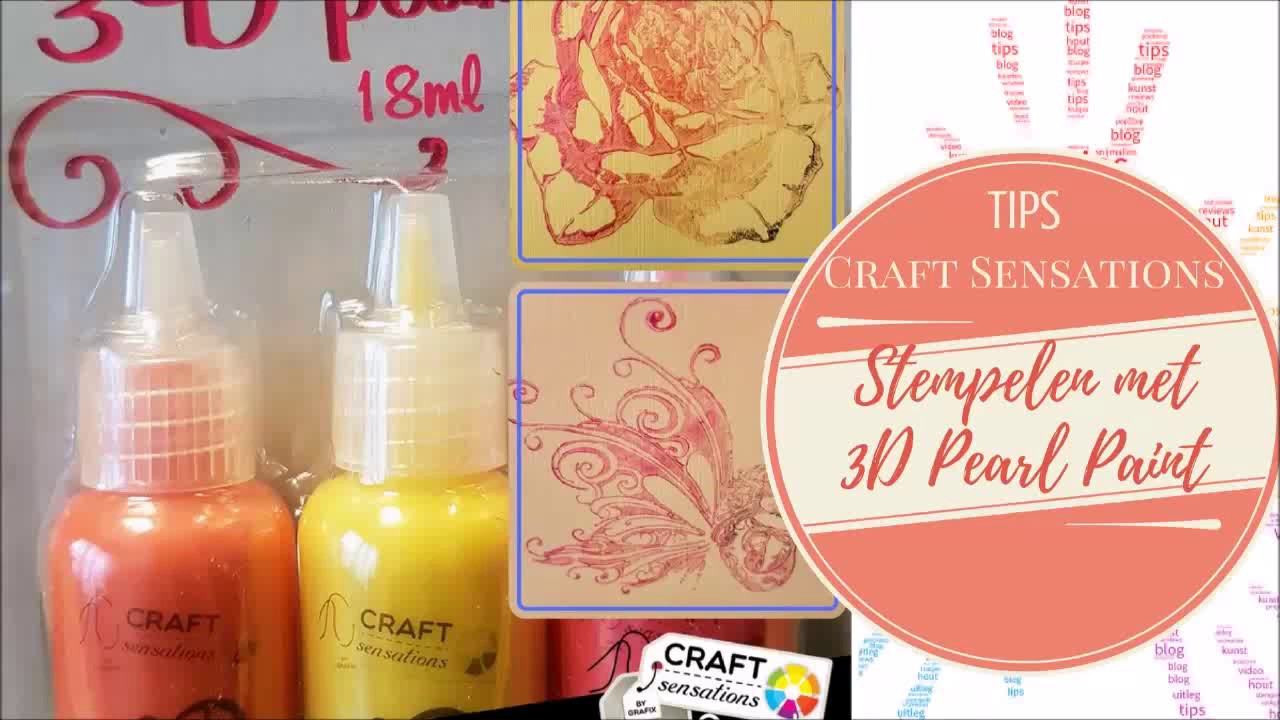 Stempelen met Craft Sensations 3D Pear Paint