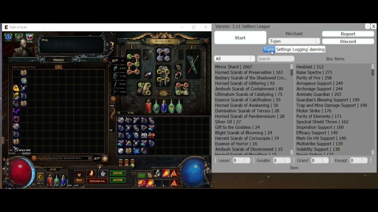 Tujen bot 3.25 path of exile.