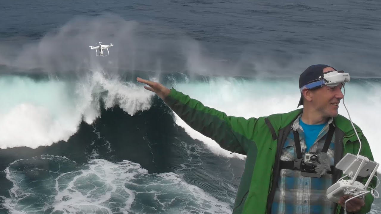 Filming tsunami-like waves with Phantom 4 Pro on Sao Miguel, Azores islands