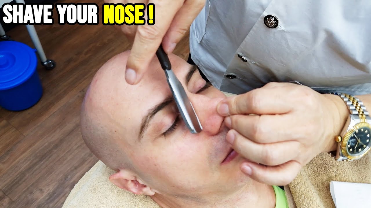SHAVE your NOSE 👃 ASMR KOREAN FACE SHAVE