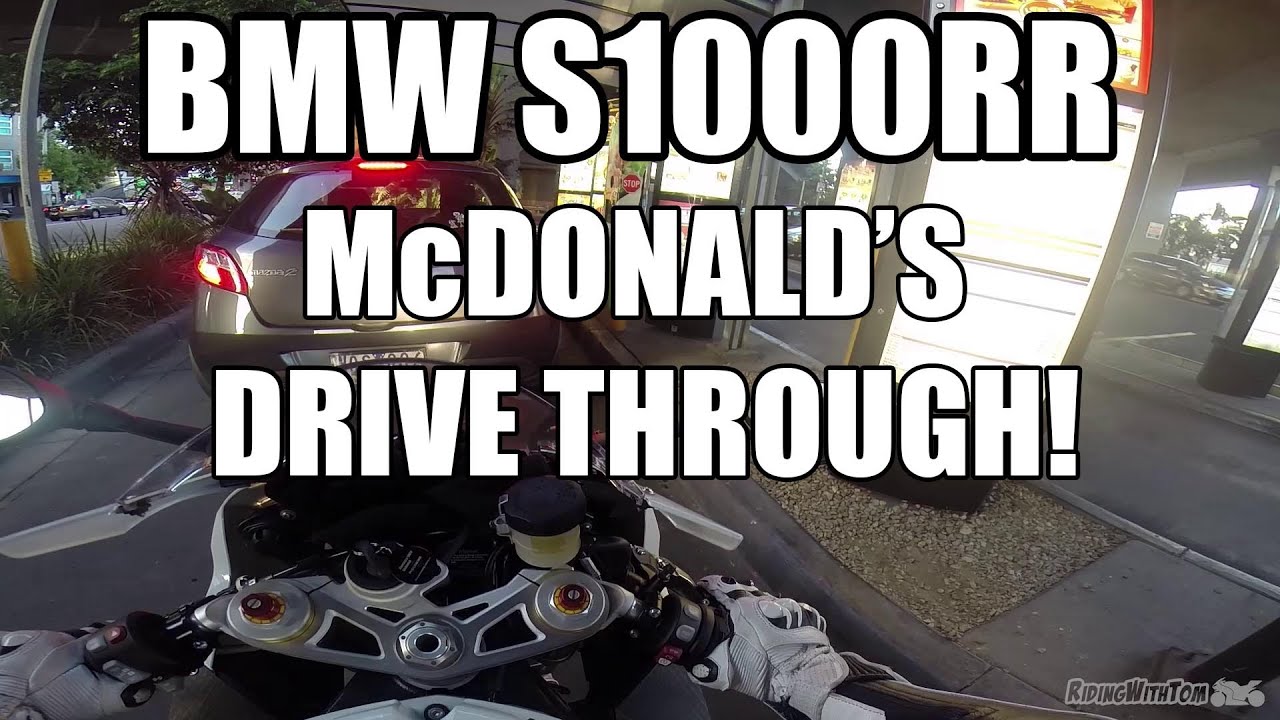 McDonald's Drive Through On a BMW S1000RR In Slick Mode