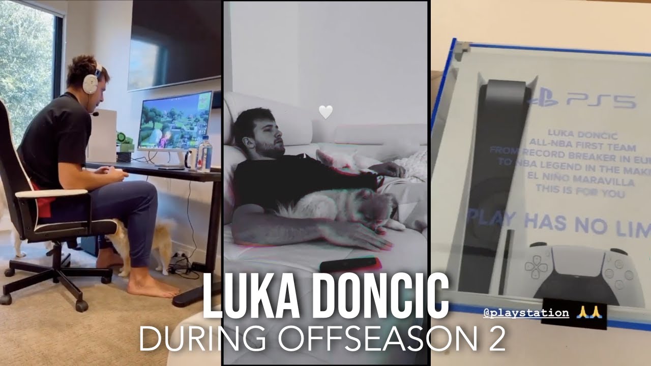 Luka Doncic during Offseason 2 (PS5, Dogs and Girlfriend & Back to Dallas)
