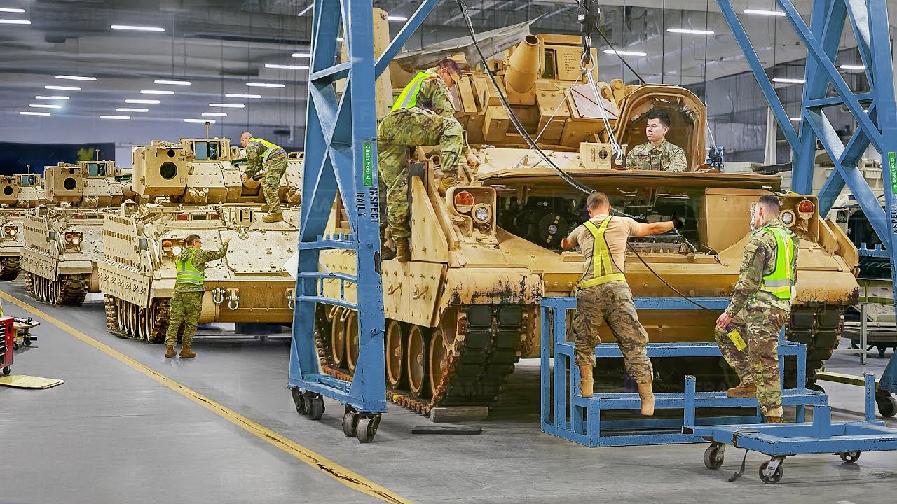 How US Army Rebuilds Massive Armored Vehicle Inside Massive Factory