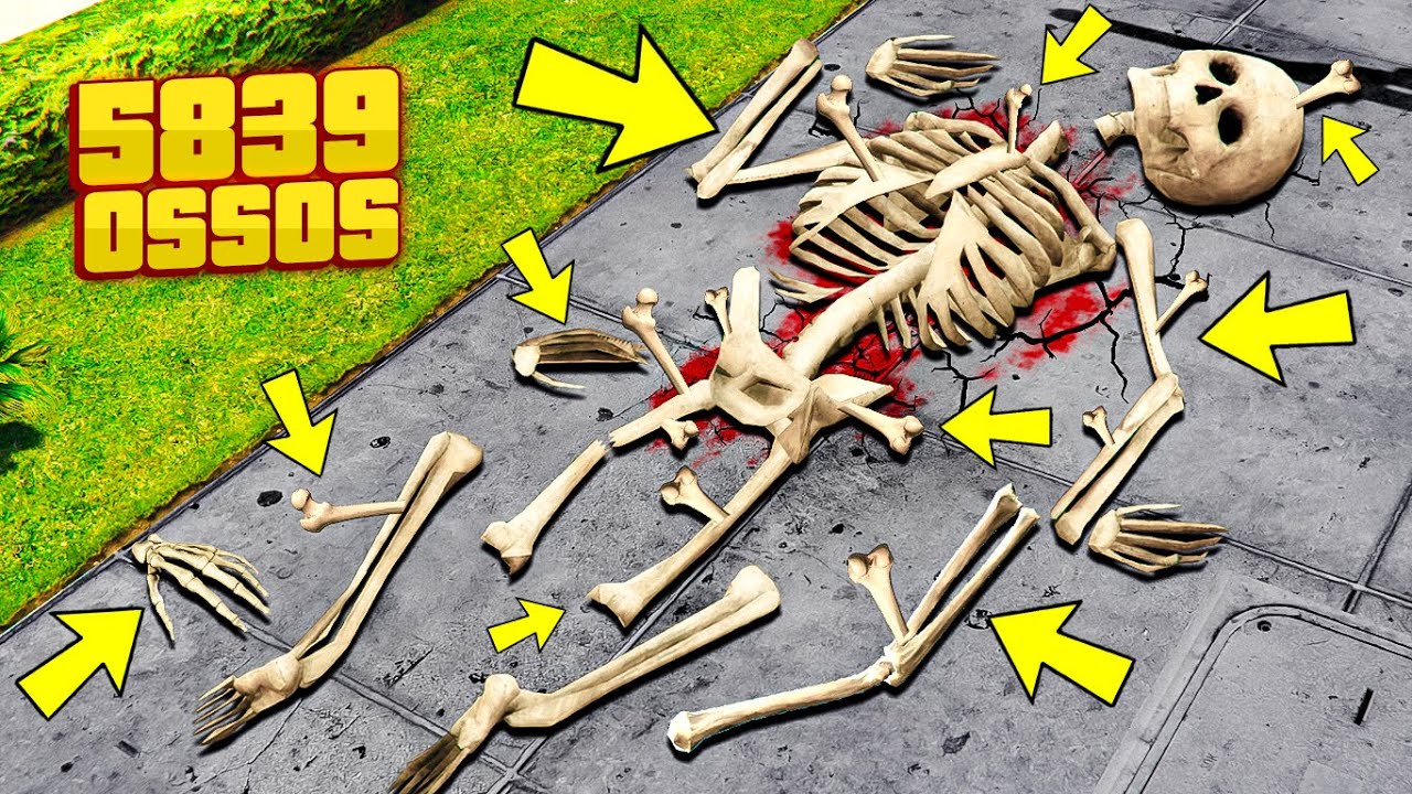 QUEBRANDO OSSOS DE UM ESQUELETO GTA 5!! (Incrivel)