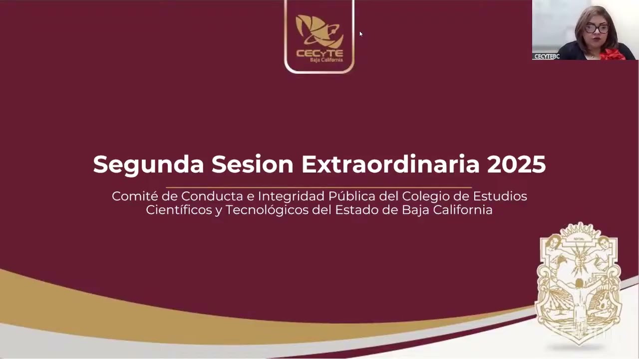 II Sesión Extraordinaria 2025 del Comité de Conducta e Integridad Pública del CECyTEBC