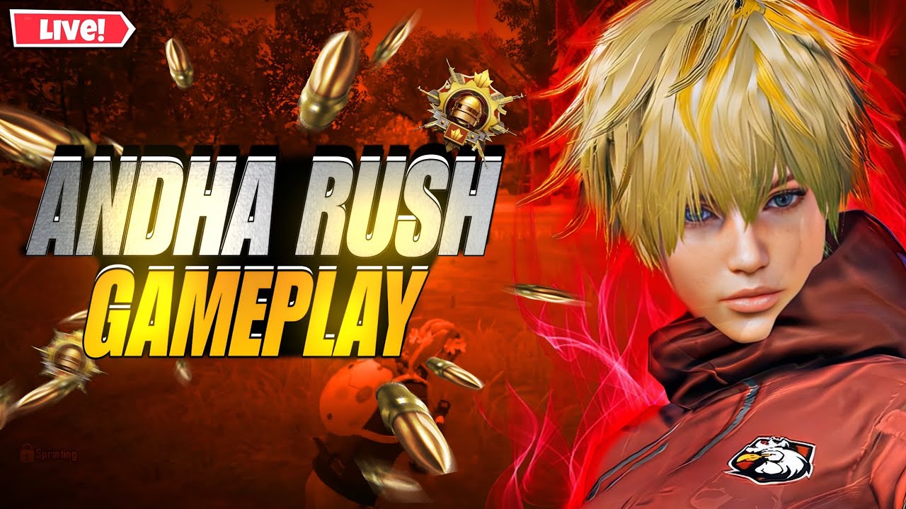 😱Andha rush gameplay 20 Kills Solo vs Squad | BGMI Live Rank Push