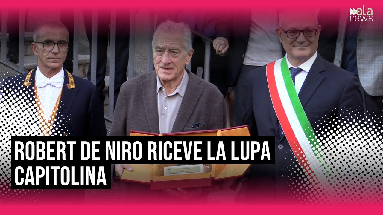 Roma, Robert De Niro riceve la Lupa capitolina in Campidoglio