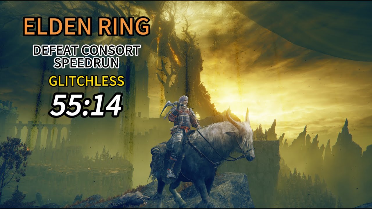 艾爾登法環 DLC速通 無邪道 55:14 Defeat Consort Glitchless Speedrun Elden Ring v1.16
