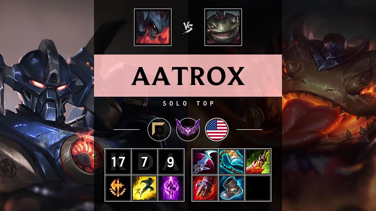 Aatrox Top vs Tahm Kench: Quadra Kill, Legendary - NA Master Patch 14.22