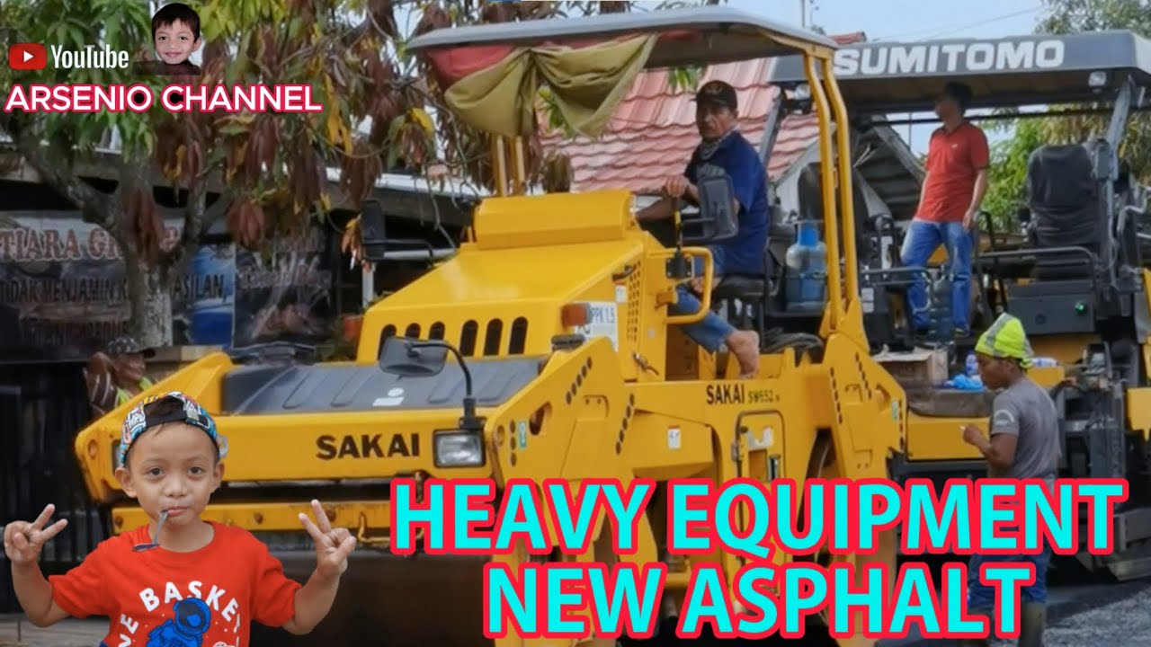 New Asphalt - Road Work - Heavy Equipment | Sound - Relaxing