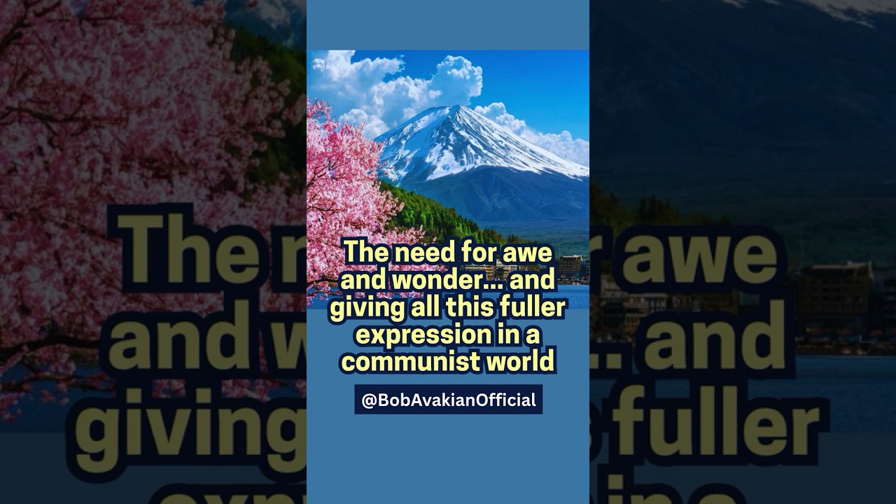 The need for awe and wonder... and giving all this fuller expression in a communist world