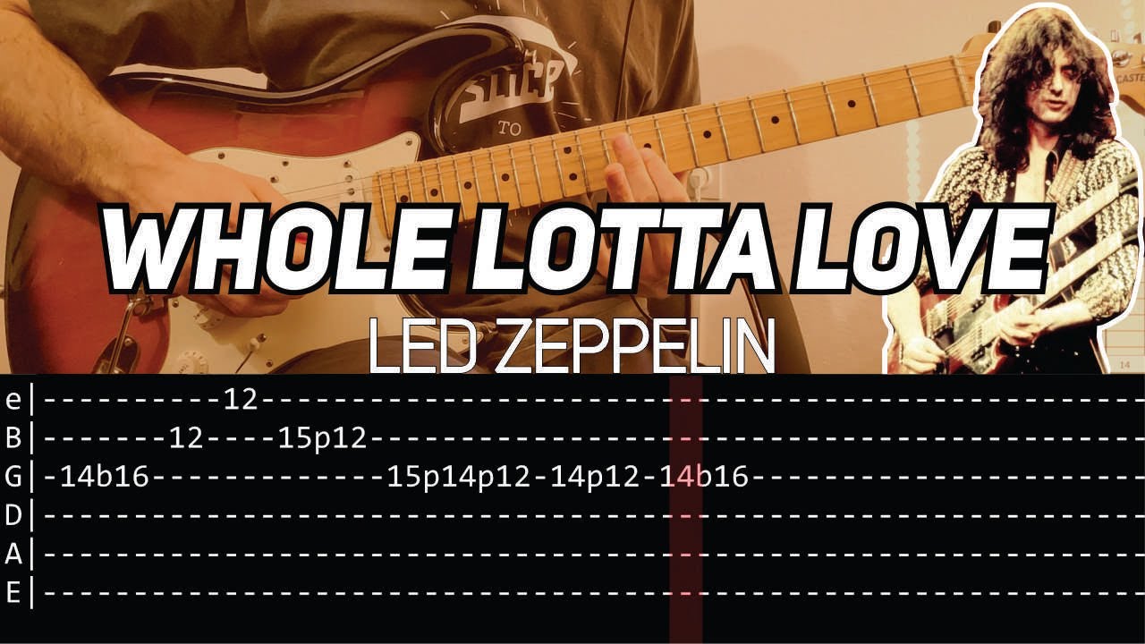 Led Zeppelin - Whole lotta love (Guitar lesson with TAB)