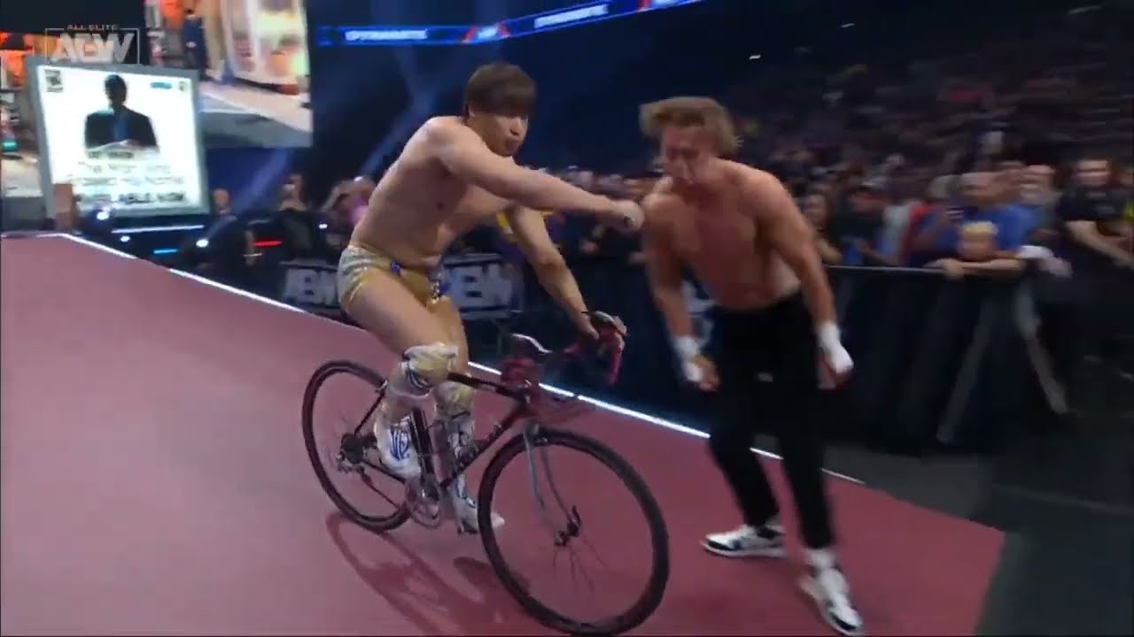 JeriTV 📺 presents: AEW's Kota Ibushi funny bicycle spot