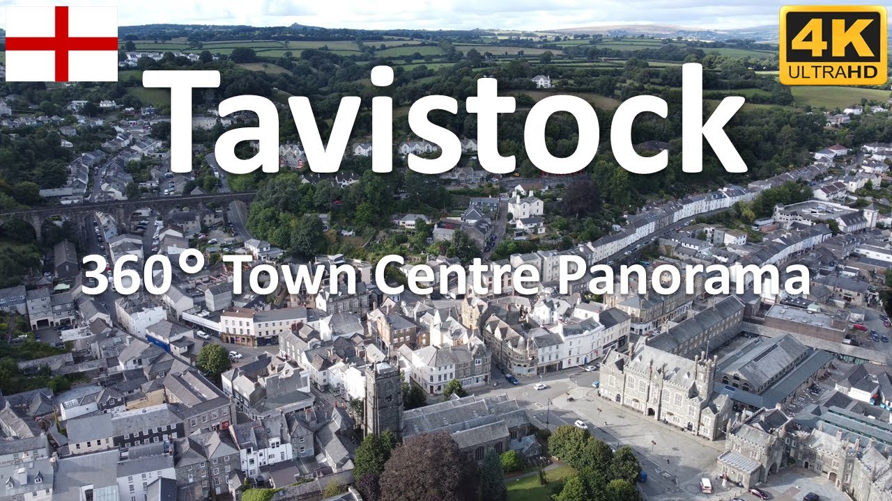 Tavistock - Town Centre Panorama | England | UK - 4k 360°