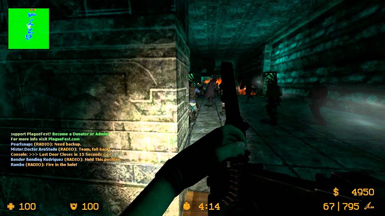 Counter Strike Source Zombie Escape mod online gameplay on Skyrim map #3