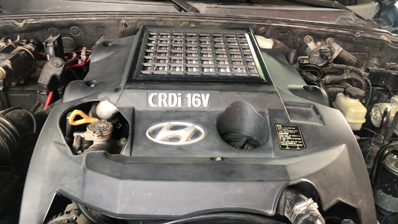 Hyundai Terracan 2.9 CRDI Дымит - Smoke - מנוע מזייף יוצא עשן לבן