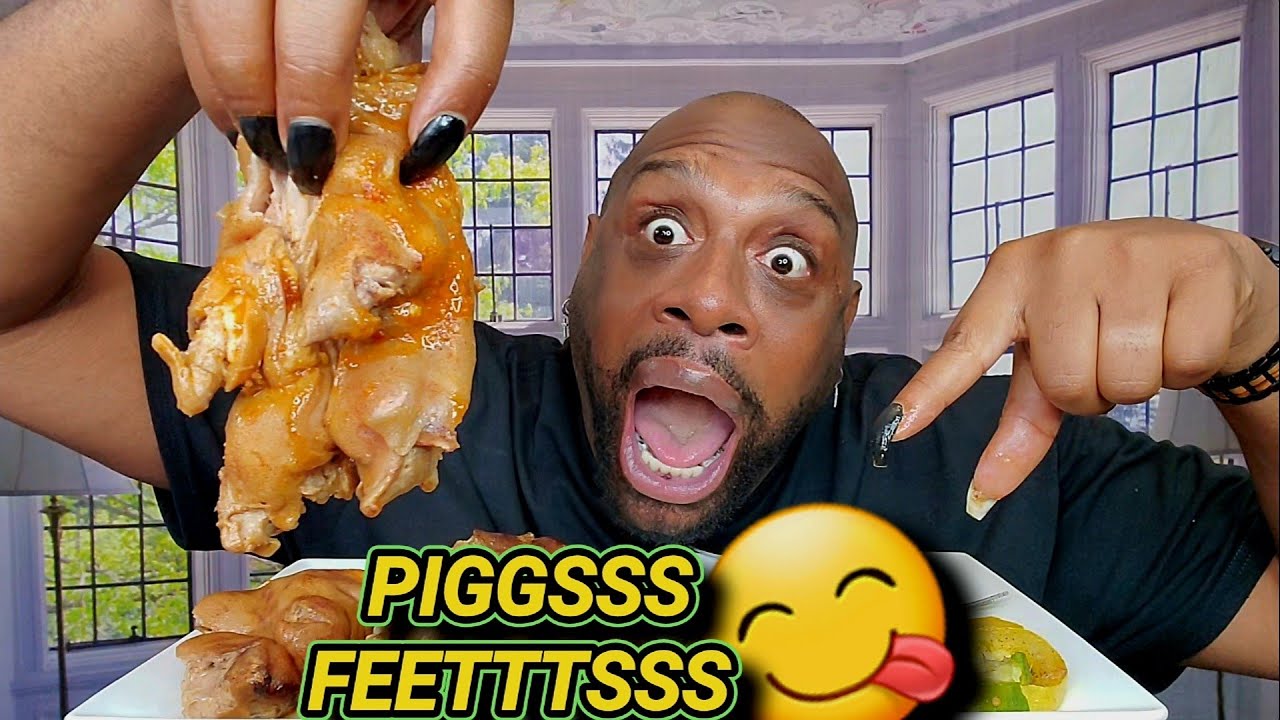 PIGGGGSSS FEETTTTSSS 🤤😋🤤 SOULFOOD MUKBANG 먹방 ... EATING SHOW 먹방 ...