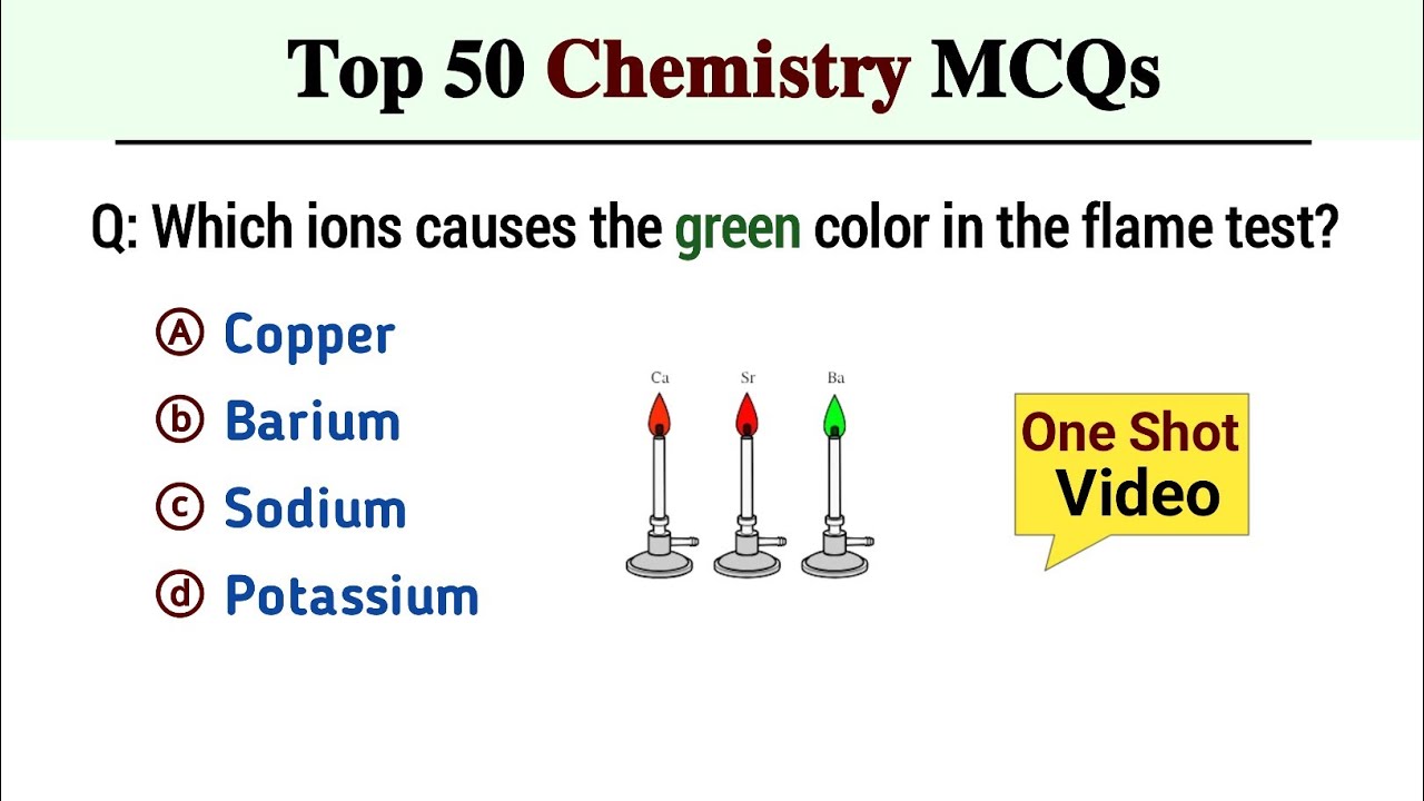 Top 50 Chemistry Mcq | neet chemistry mcq 2025 | neet chemistry one shot | neet exam mcq