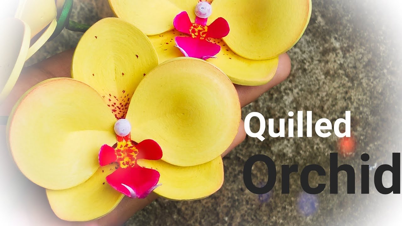 How To Make Quilling Flower (Orchid)  [Quilled Flower Tutorial [ DIY [Quilled Orchid [Paper Quilling