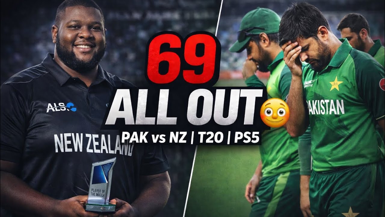PAK vs NZ T20 | 69 All Out 😱 | Total Domination | Cricket 24 PS5