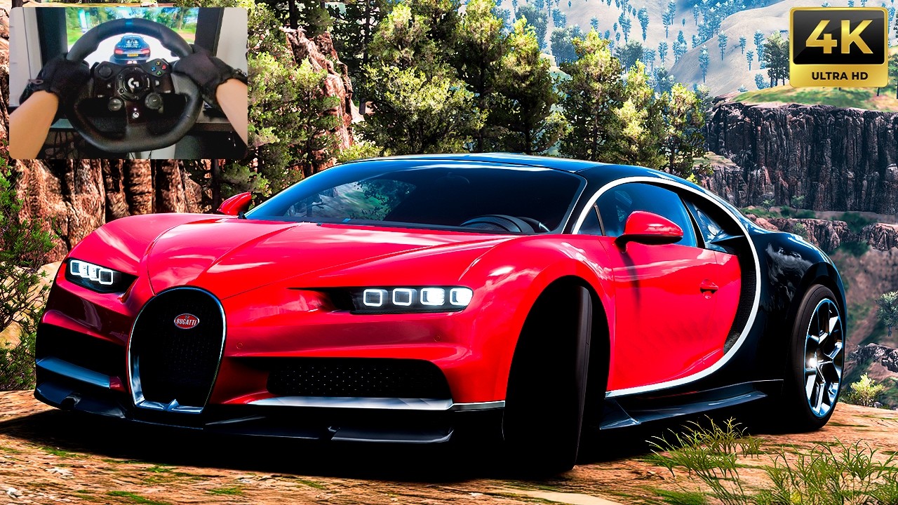 1000HP Bugatti Chiron - Forza Horizon 5 | Logitech G923 Steering Wheel