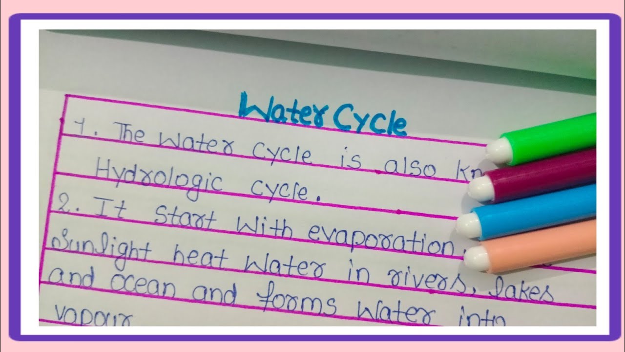 Water Cycle Definition/Short Essay On Water Cycle/ 10 Line On Water Cycle