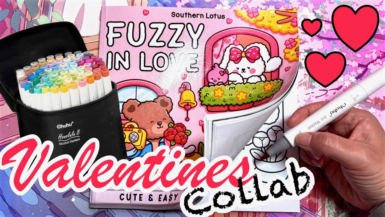 Two Artists, One Page! - Romantic Colouring Collab with Jesse Ham!