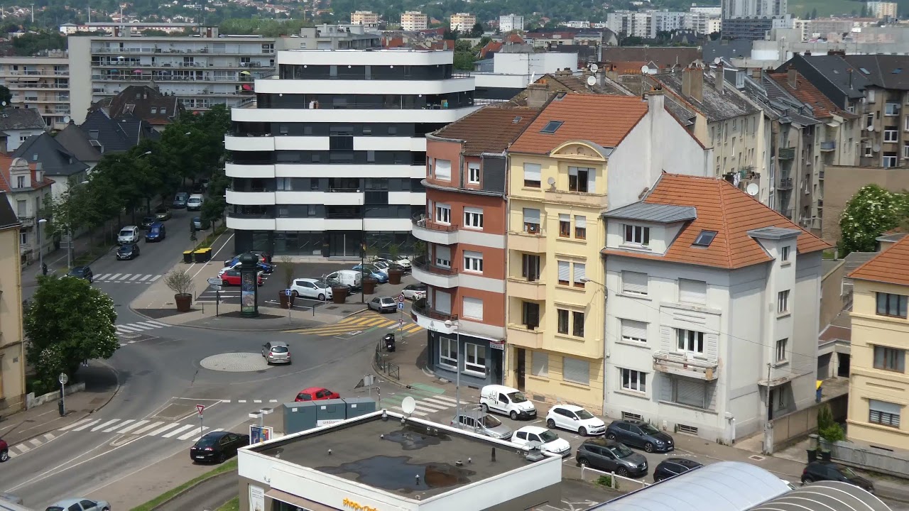 Thionville depuis la résidence Beau Rivage 9 juin 2021 (4K)