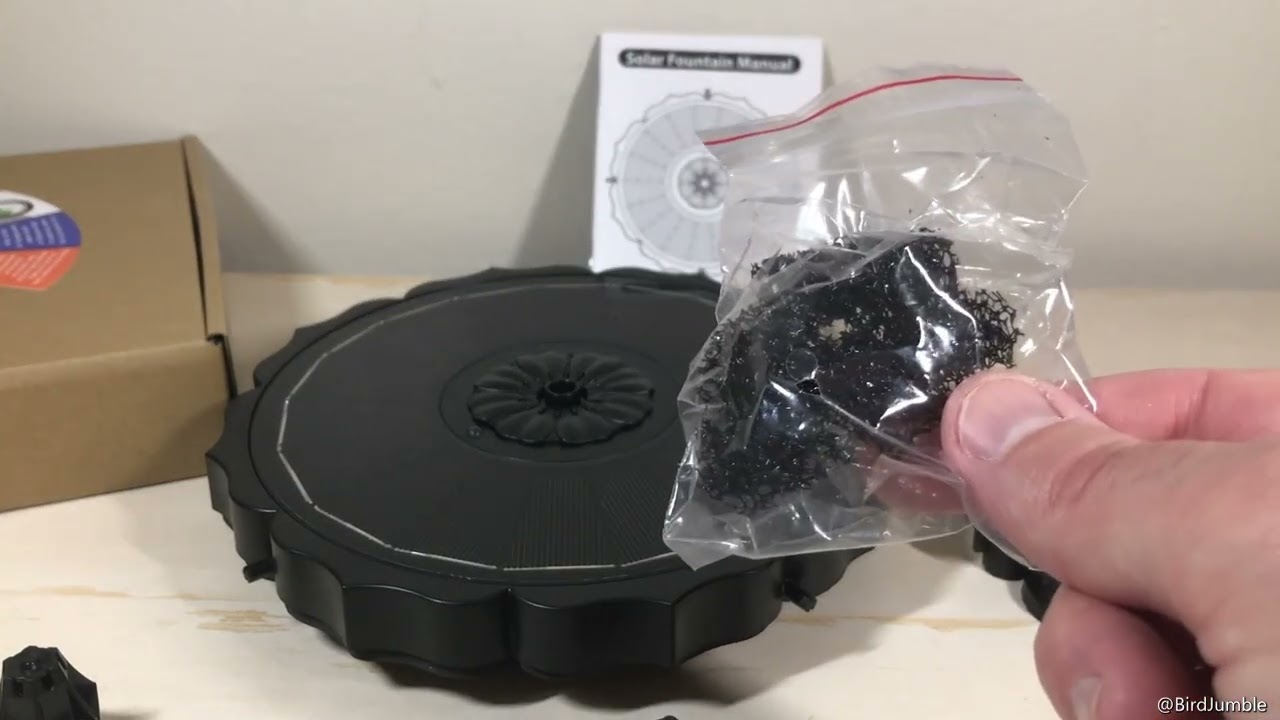 Attract birds to your birdbath with this solar fountain by Yzert!