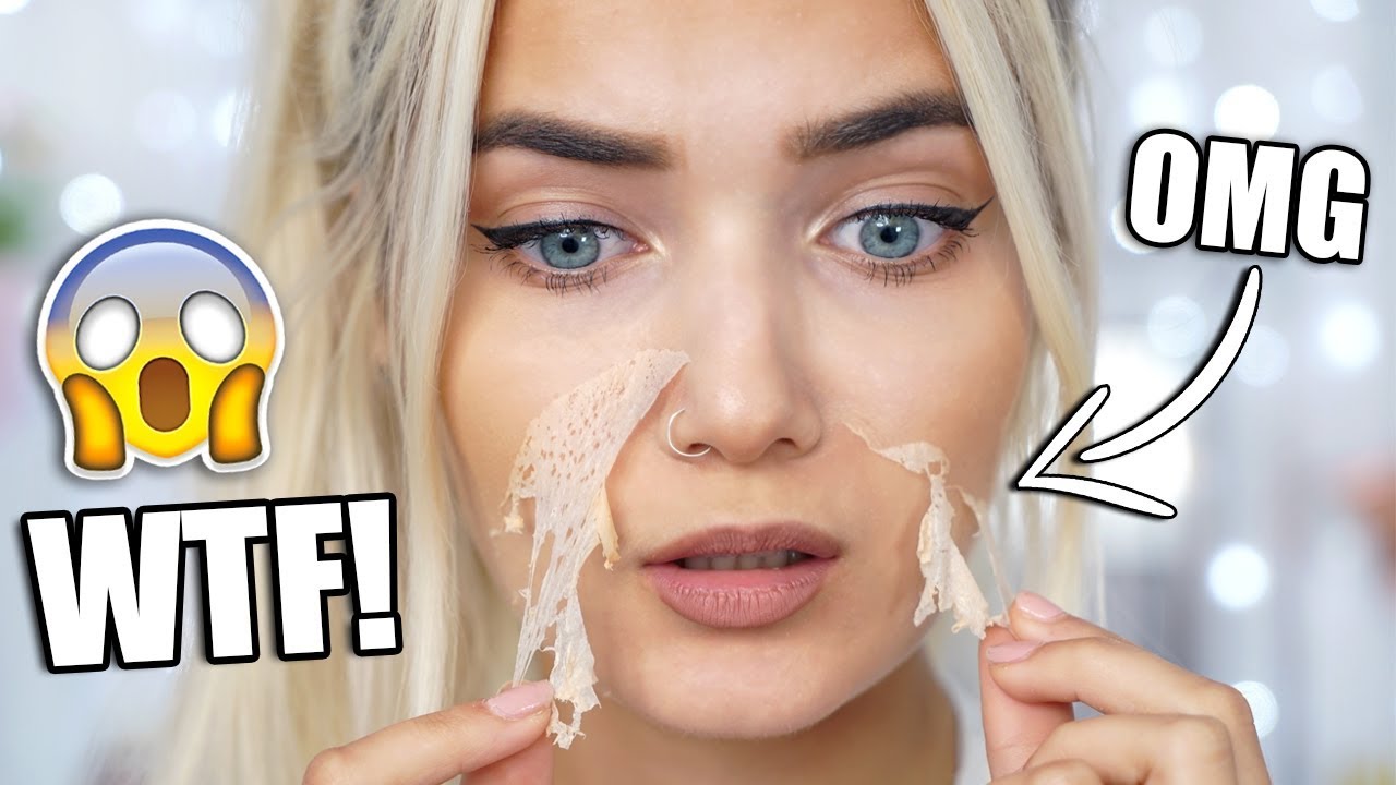 TESTING PEEL OFF FOUNDATION! WTF! HIT OR MISS? 😱