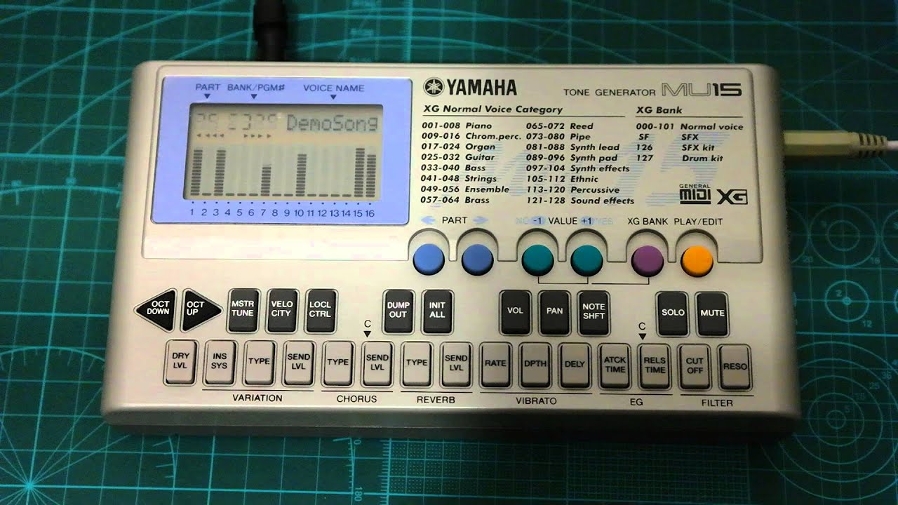 Yamaha MU15 Tone Generator Demo Songs