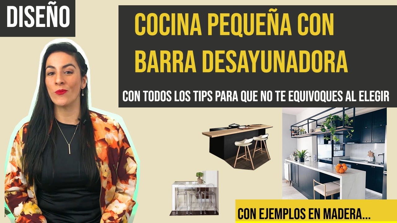 COCINA PEQUEÑA con BARRA DESAYUNADORA Con todos los TIPS para que elijas la indicada. DESAYUNADOR