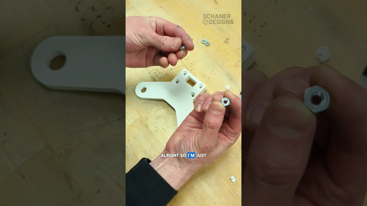 3D Printed Part meets hex threaded nuts!
