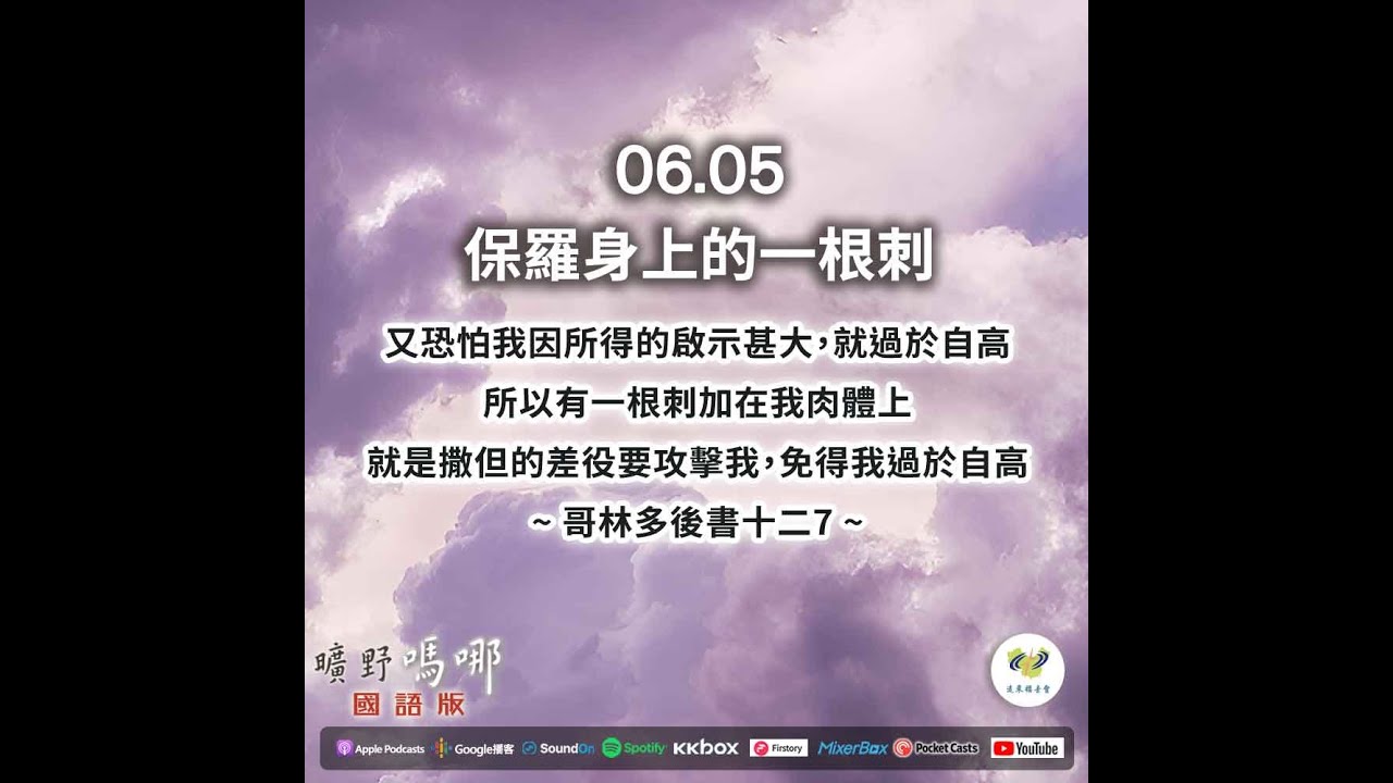 曠野嗎哪-保羅身上的一根刺