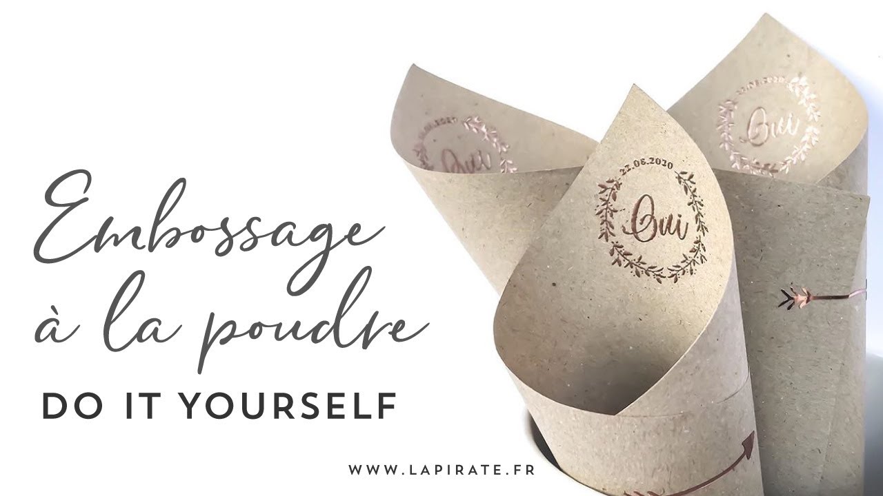 R&eacute;aliser un embossage &agrave; la poudre. Embosser un tampon encreur &bull; La Pirate