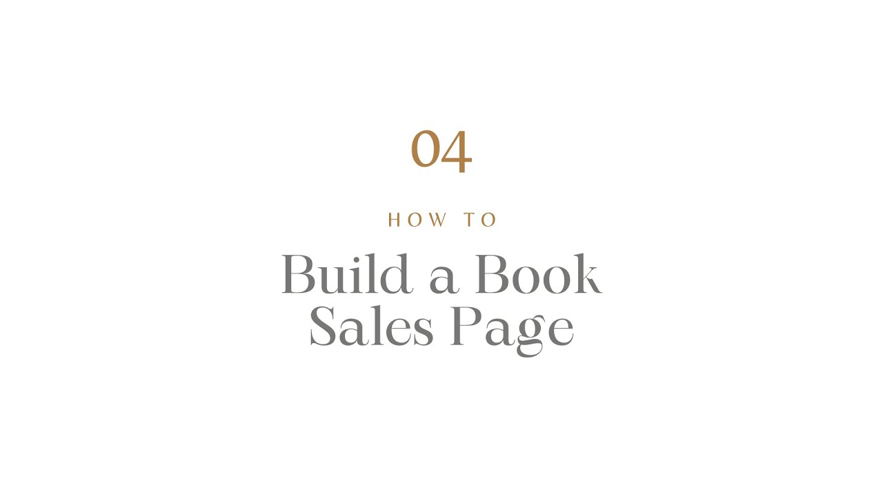How to Build a Book Sales Page That Sells | Author Website Tips for a Successful Launch