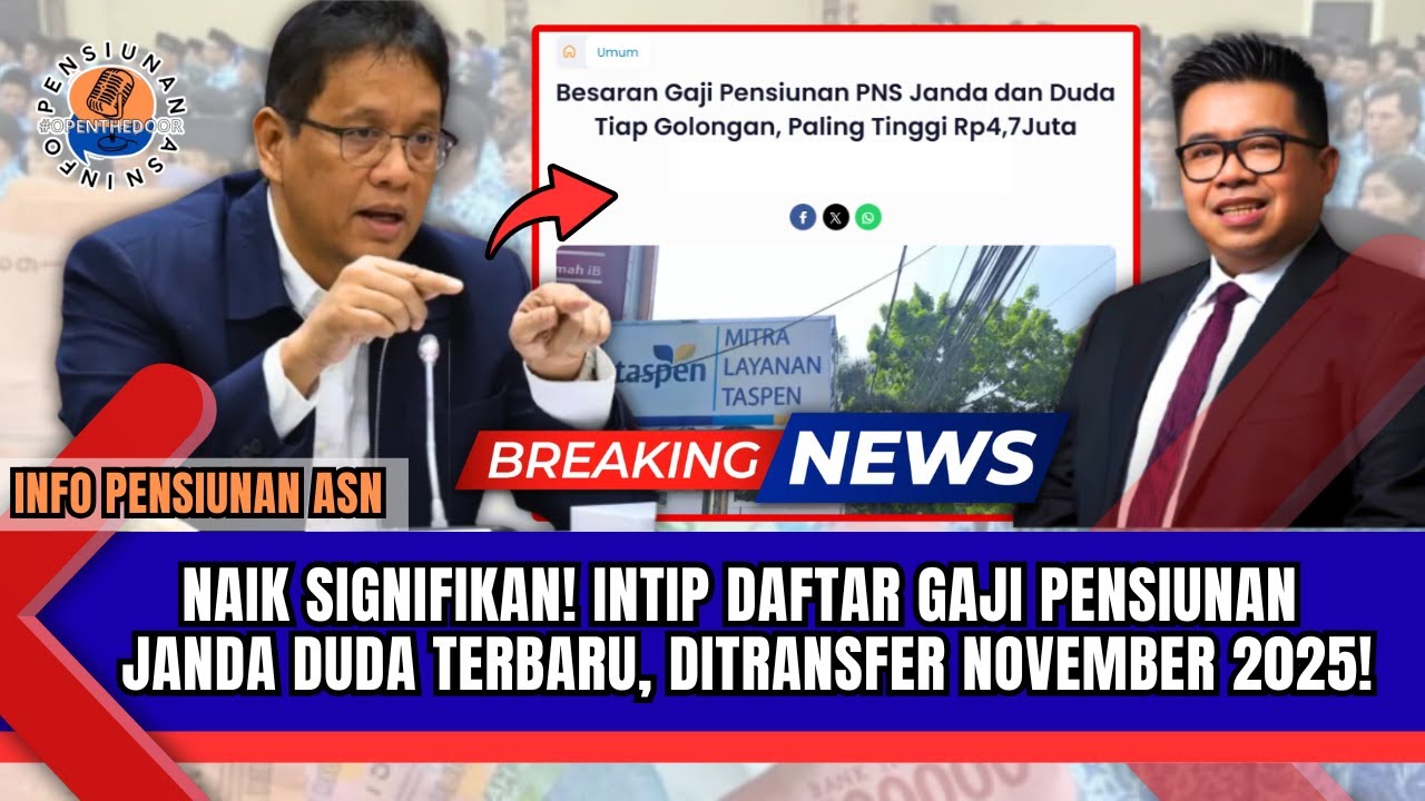 NAIK SIGNIFIKAN! INTIP DAFTAR GAJI PENSIUNAN JANDA DUDA TERBARU, DITRANSFER NOVEMBER 2025!