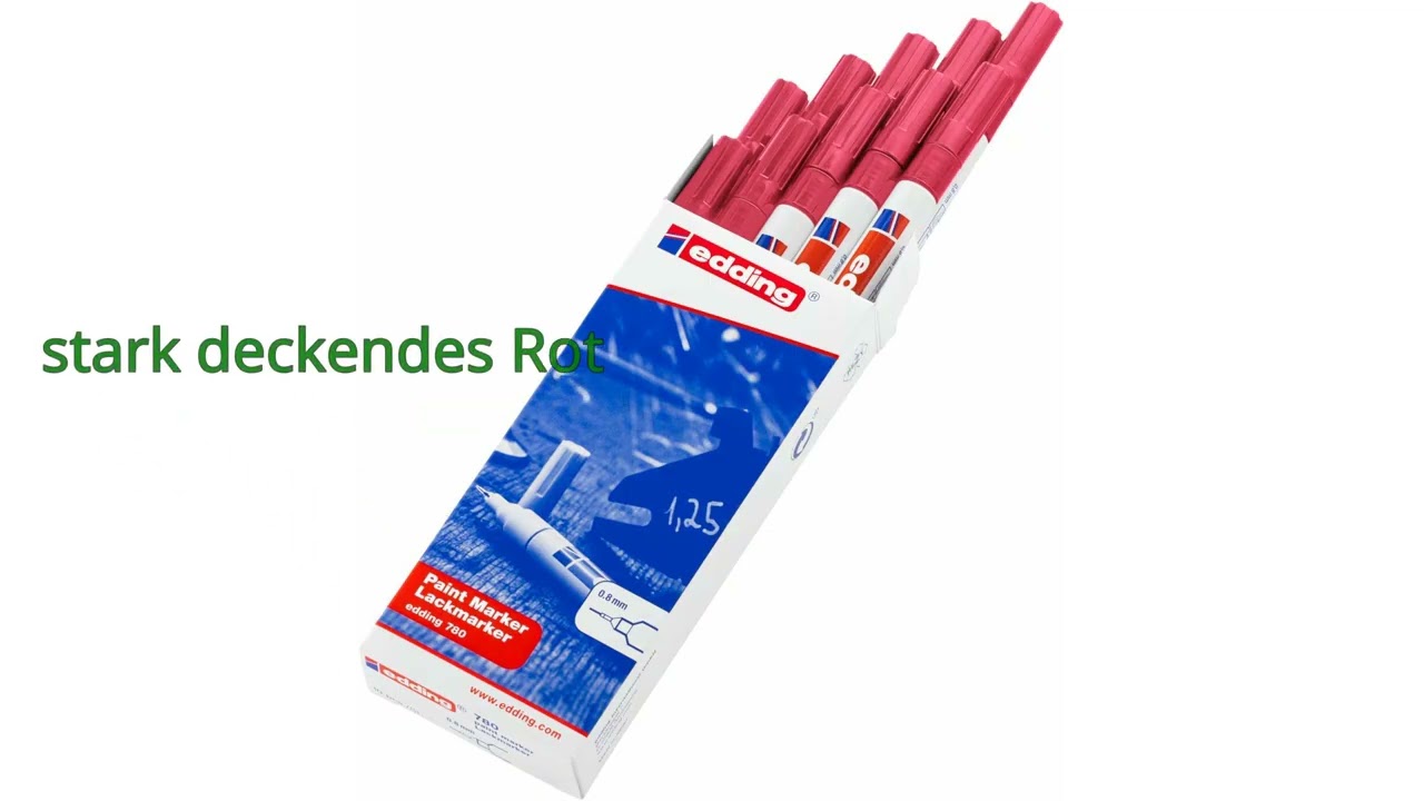 BEWERTUNG (2026): edding Lackmarker - rot - 10 Stifte. Infos