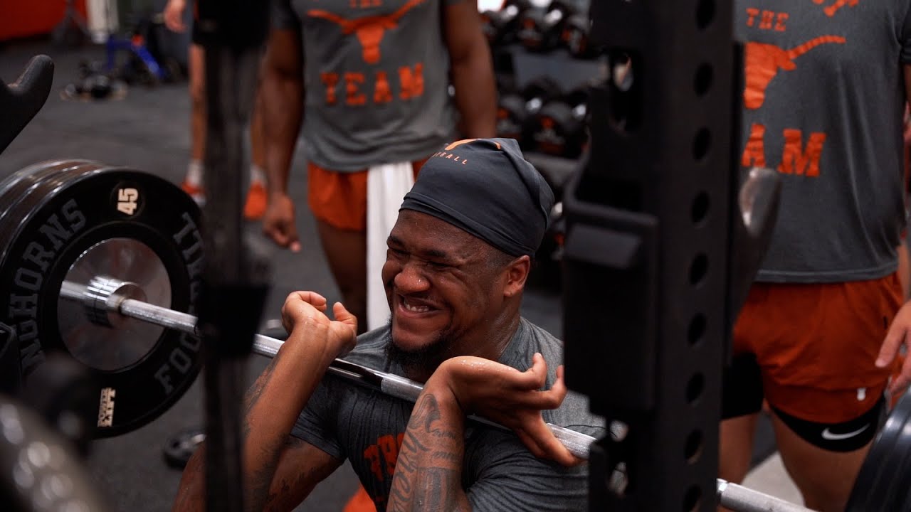 Texas Football | Sights and Sounds in the Texas Football Weight Room pt. 1