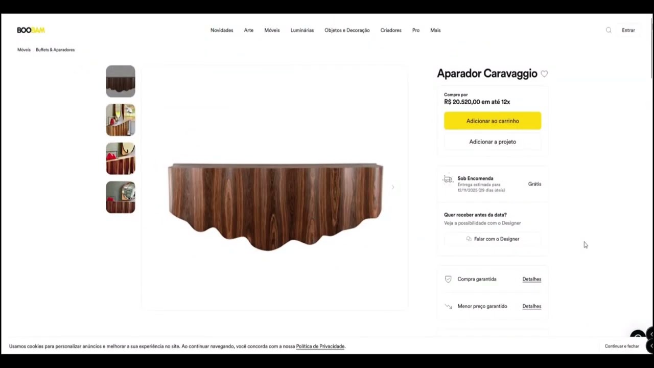 MODELAGEM APARADOR CARAVAGGIO