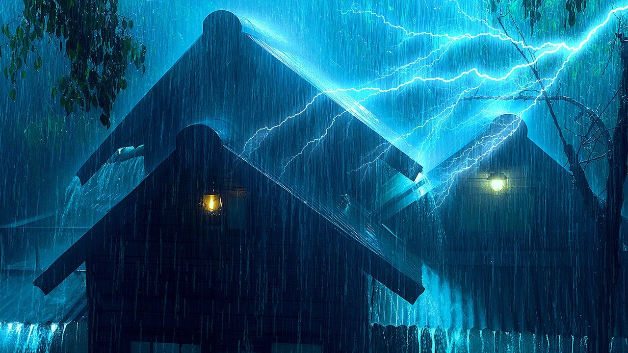 Duerme en Menos de 6 Minutos | Lluvia y Tormenta Nocturna para Dormir Relajado