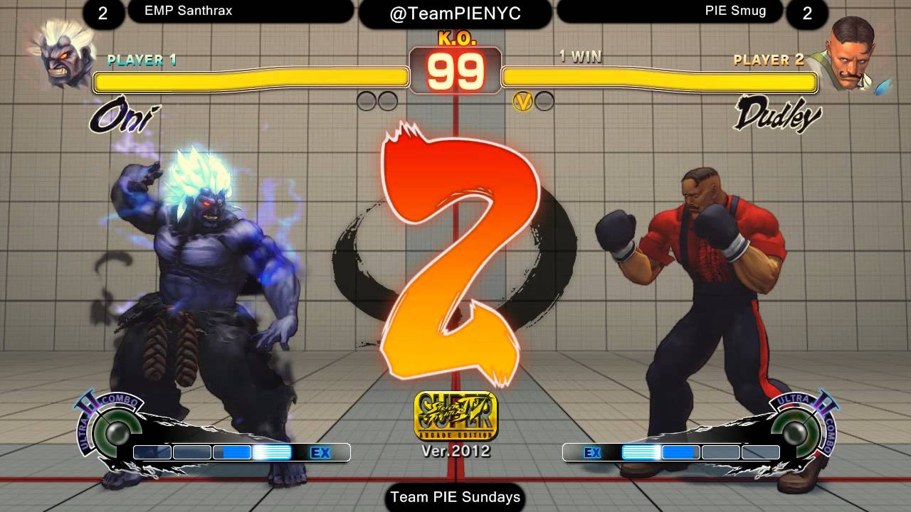 SSF4AE @ Team PIE Sundays 2/2014 - EMP Santhrax (Oni) vs PIE Smug (Dudley) FT5