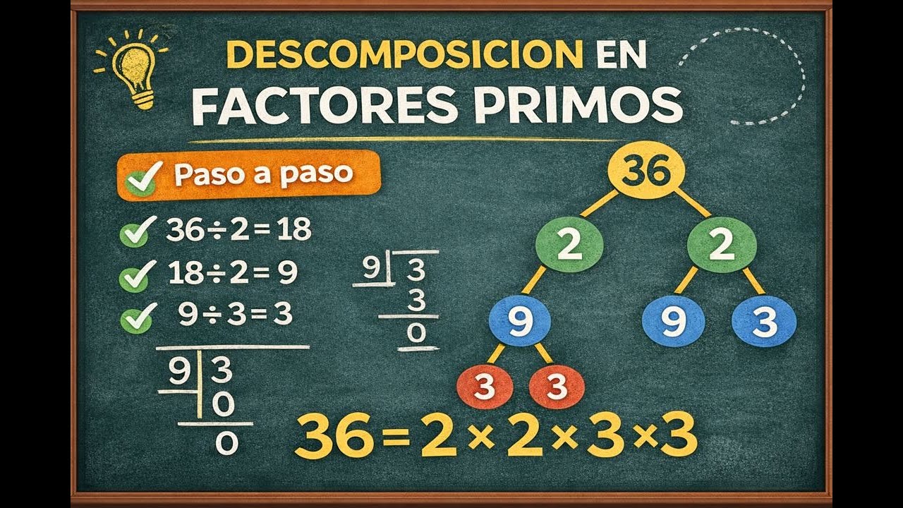 CLASE 6 Reducción a factores primos: Método fácil y rápido con ejemplos