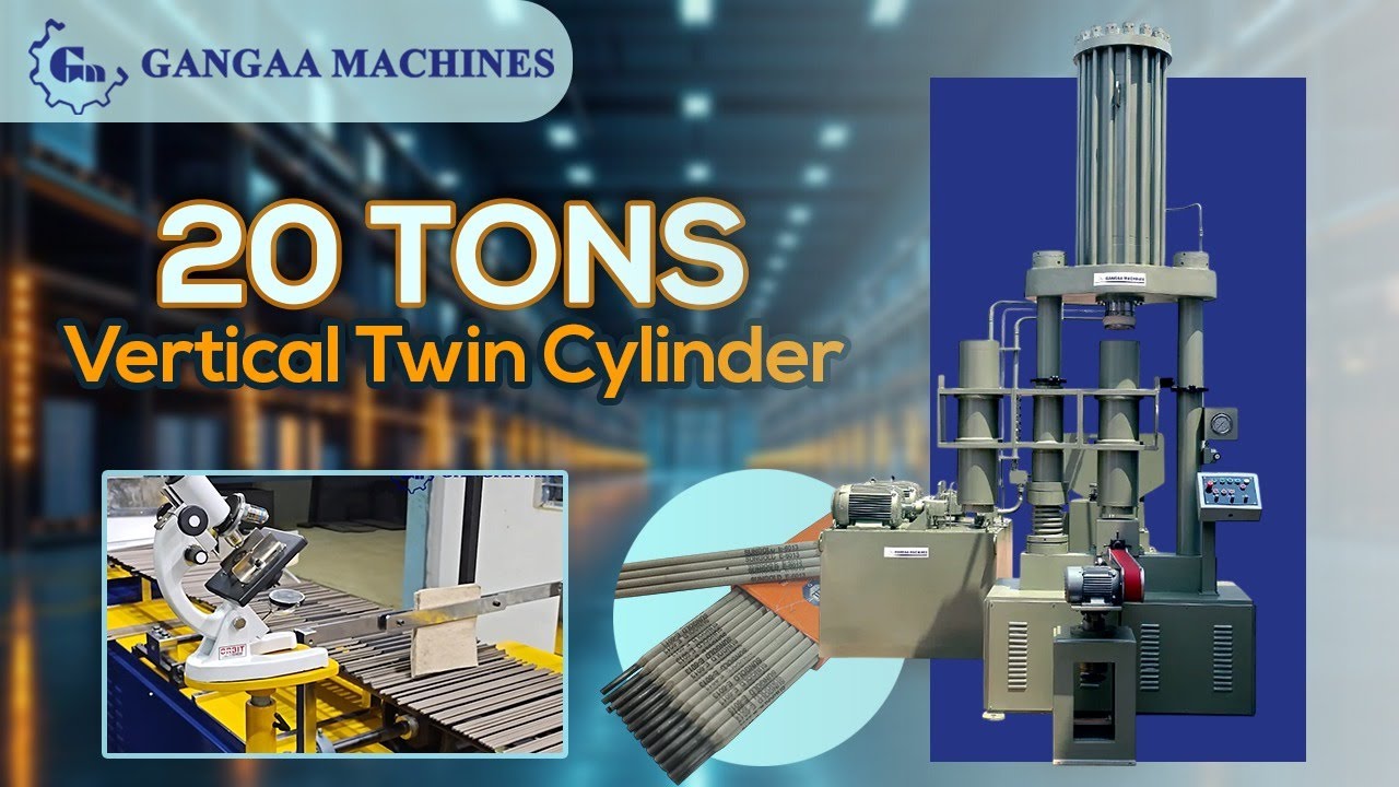 Vertical Twin Cylinder Machine | 20 Tons High-Pressure Industrial Power
