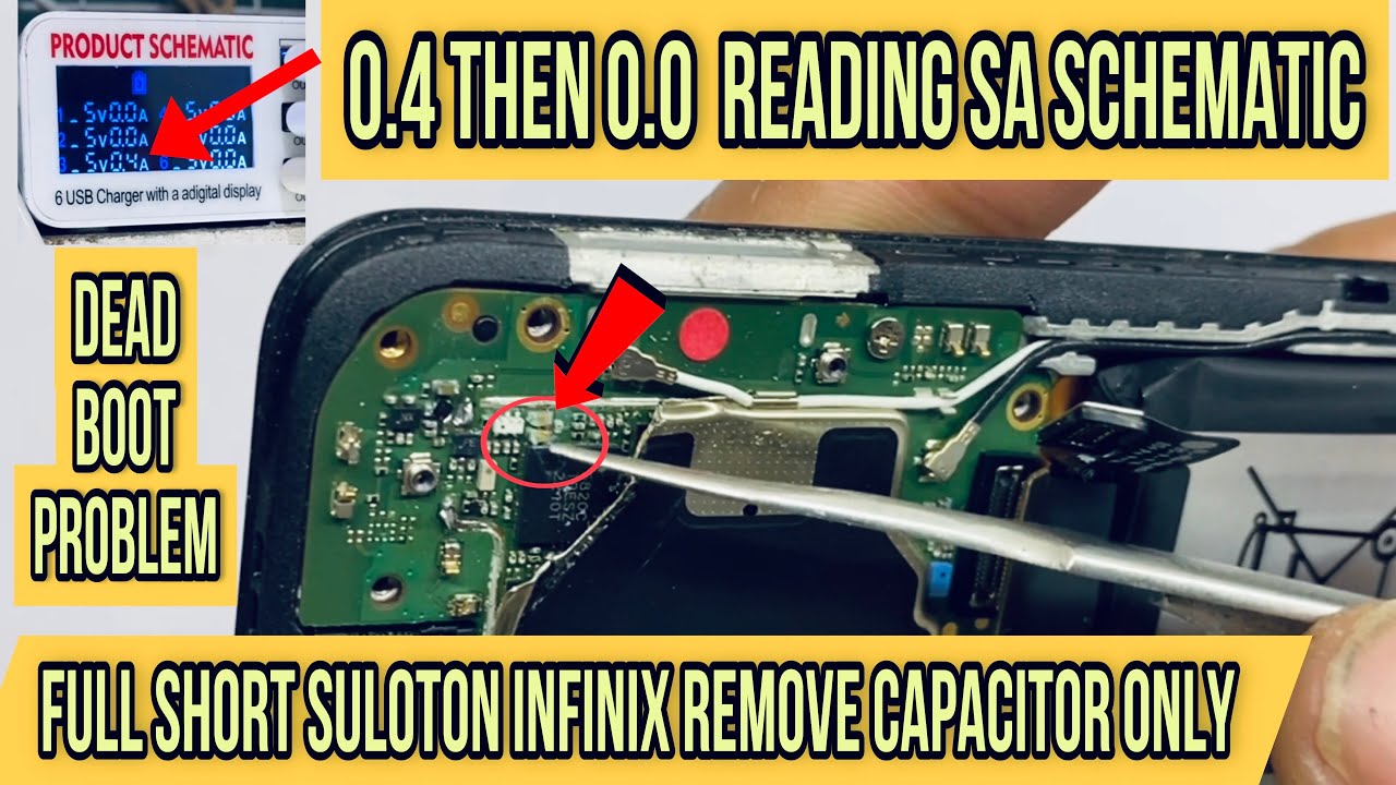 infinix zero 5g dead boot problem full grounded repair best treubleshooting remove capacitor only!!