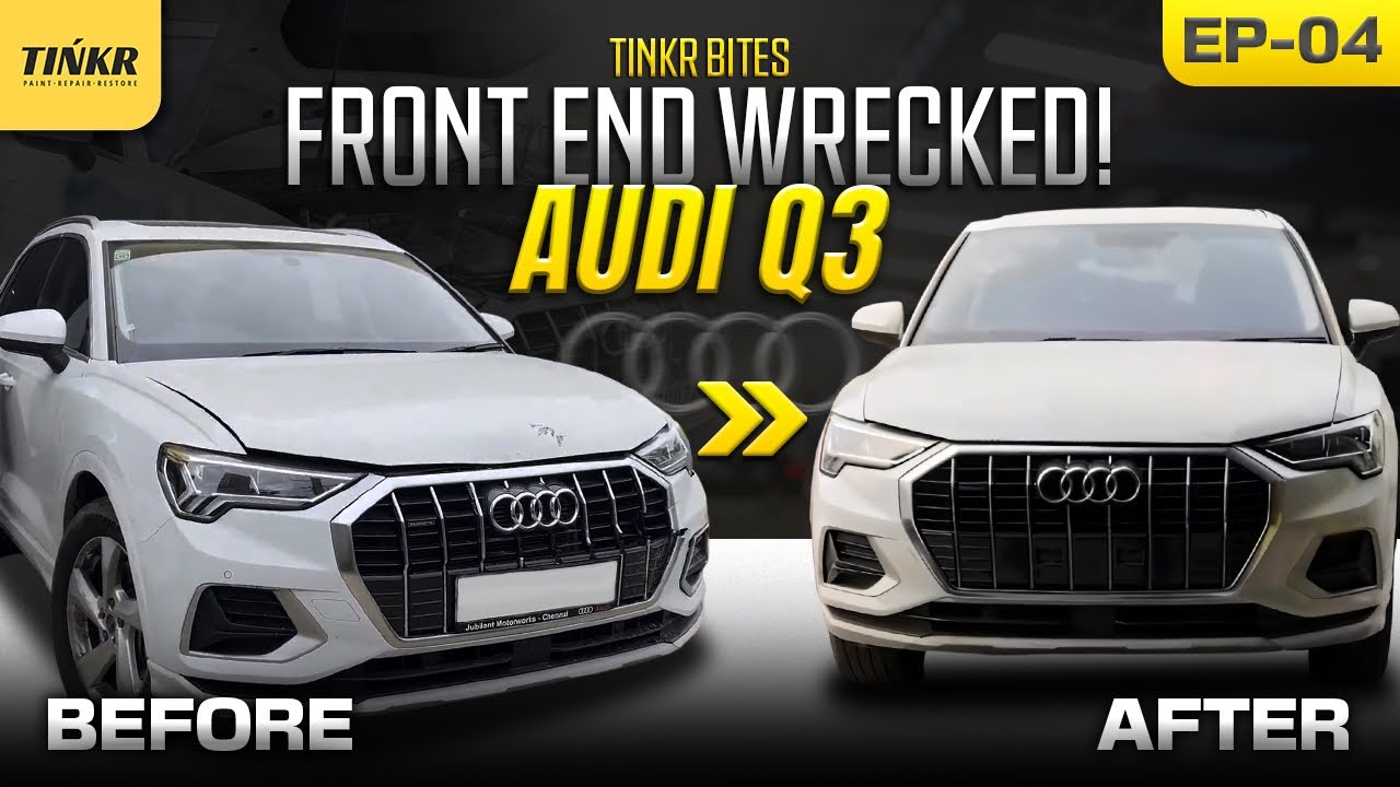 Audi доведена до совершенства! Страховка получена | Бампер, решётка и фары отремонтированы | Tinkr