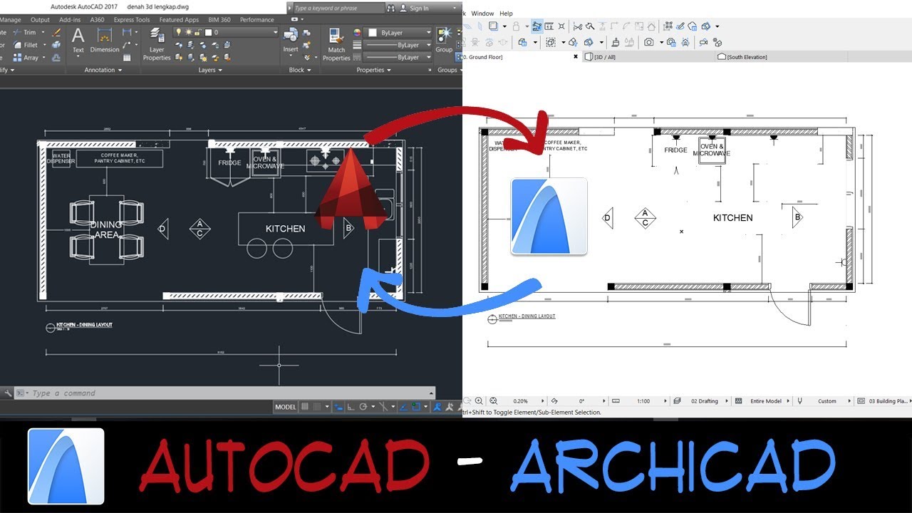 TUTORIAL ARCHICAD 19 - EKSPORT & IMPORT FILE AUTOCAD - ARCHICAD  (BAHASA INDONESIA)