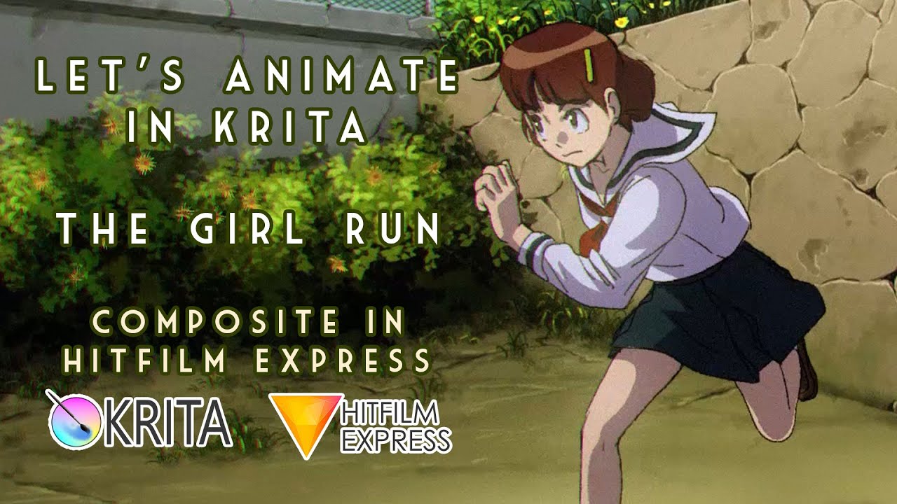Let's Animate - Krita: The Girl Run 🏃‍♀️ (six days)