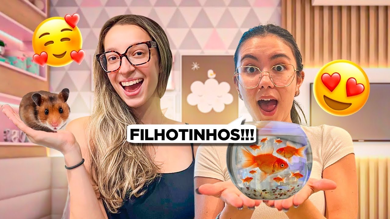🐹🐠 VISITEI O HAMSTER DA MINHA AMIGA E DESCOBRIMOS QUE OS PEIXINHOS NASCERAM!