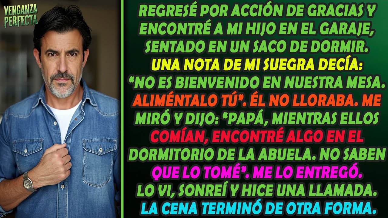 Llegué a casa y encontré a mi hijo durmiendo en el garaje. Dejaron una nota. Él me entregó algo ...